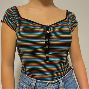 better be rainbow striped bodysuit